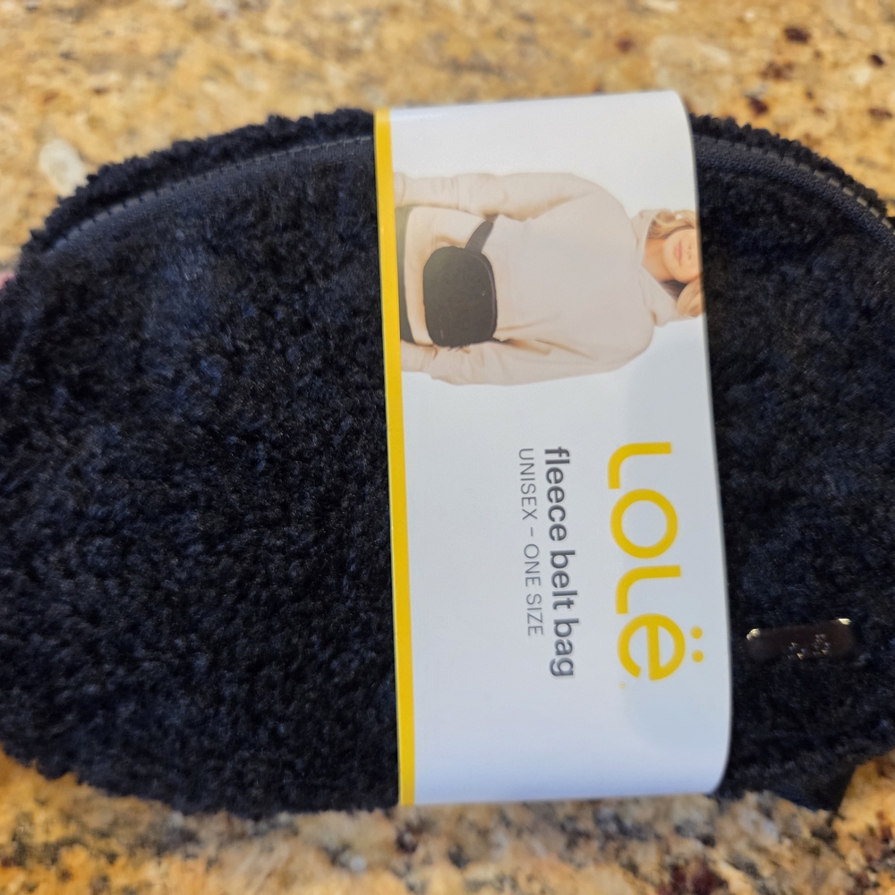 Lolë Black Fleece Belt Bag